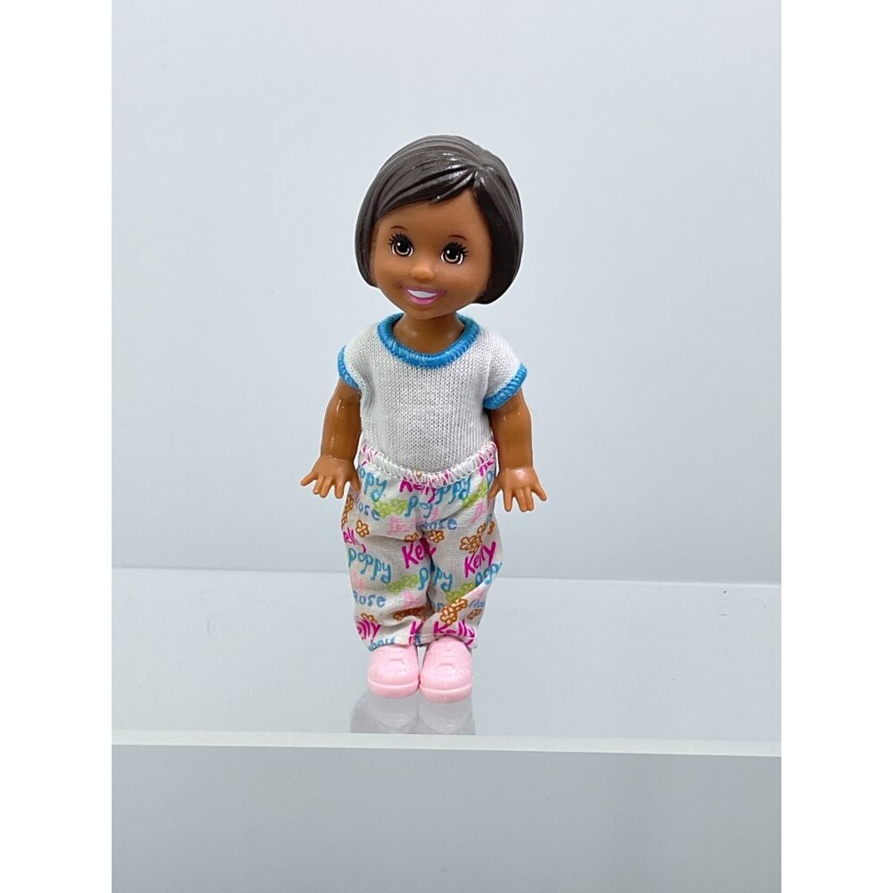Barbie Kelly Doll In Poppy Kelly Rose Pants & White Top With Pink Shoes